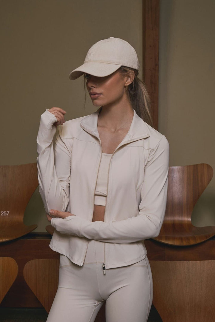 Neo Noir - Nolana Zip Blouse 167175 - 124 - Ivory Bluser 
