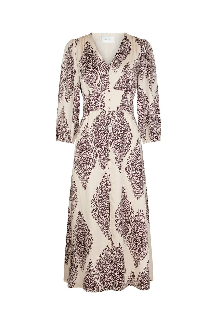 Neo Noir - Olana Paisley Drop Dress 166207 - 174 - Burgundy
