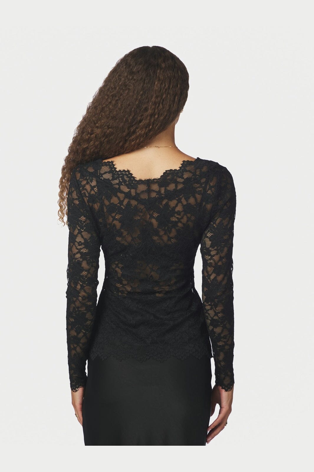 Neo Noir - Orlia Lace Blouse 171213 - 100 - Black