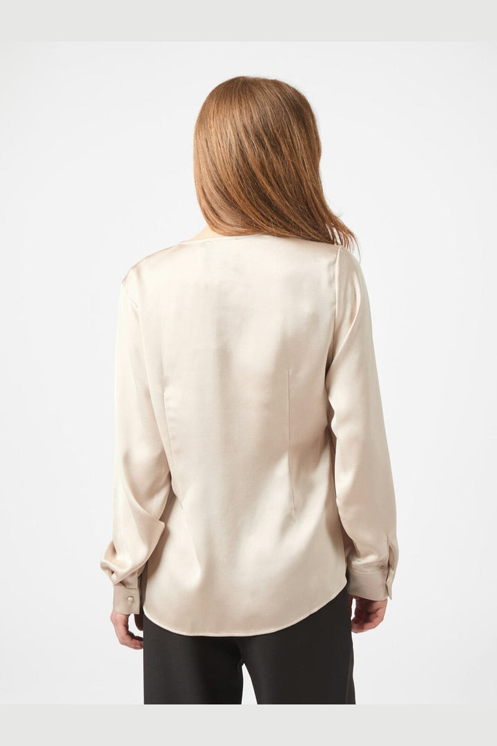 Neo Noir - Petris Heavy Sateen Blouse 166035 - 720 - Champagne