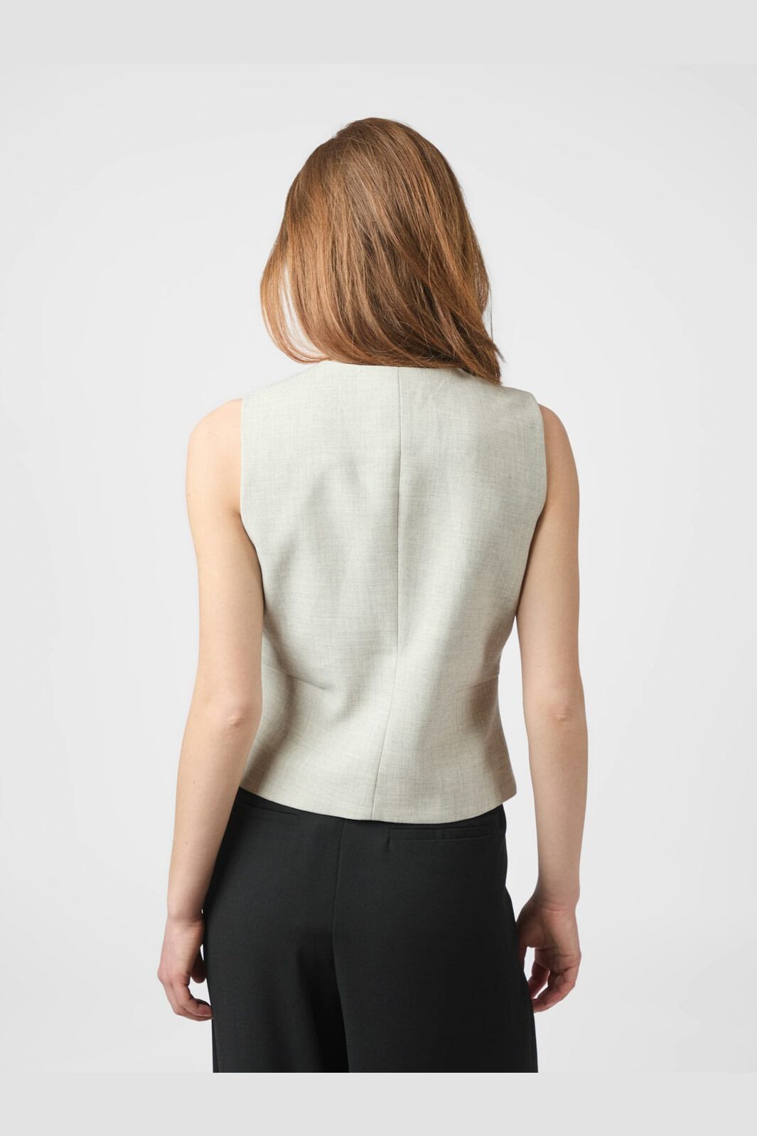Neo Noir - Philippe Melange Waistcoat 165300 - 194 - Stone Melange