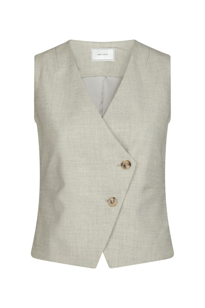 Neo Noir - Philippe Melange Waistcoat 165300 - 194 - Stone Melange