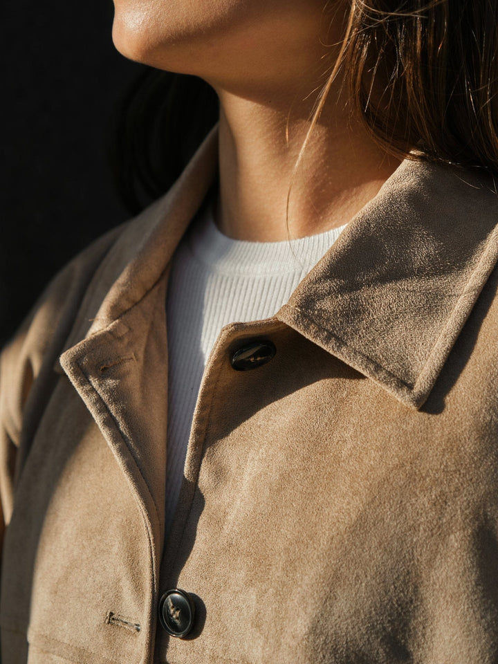 Neo Noir - Ravina Faux Suede Jacket 167352 - 213 - Sand Jakker 