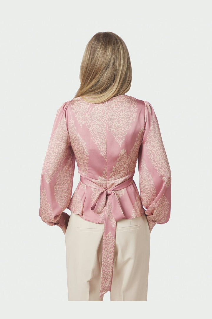 Neo Noir - Rista Paisley Drop Blouse 166208 - 823 - Evening Rose