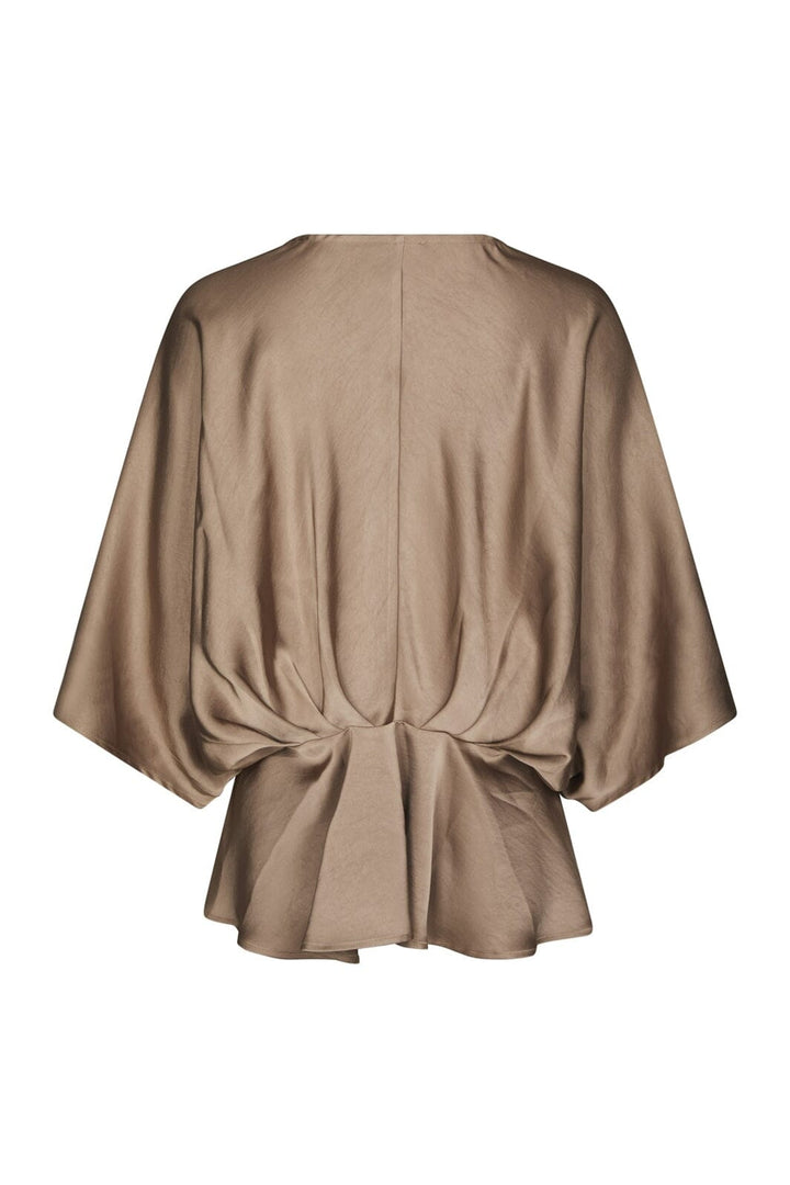 Neo Noir - Rivina Heavy Sateen Blouse 168095 - 811 - Dark Taupe