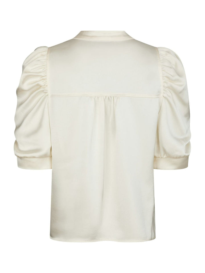 Neo Noir - Roella Heavy Sateen Blouse 162590 - 621 - Pearl Bluser 