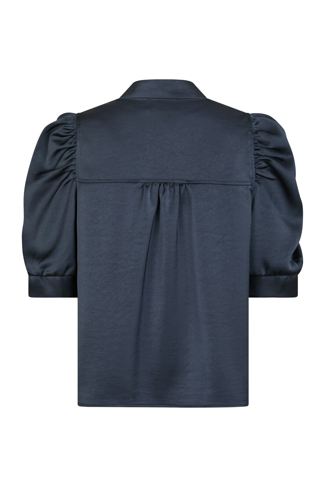 Neo Noir - Roella Heavy Sateen Blouse 162590 - 678 - Midnight Blue