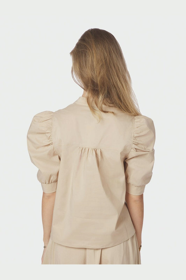Neo Noir - Roella Poplin Blouse 164283 - 125 - Dark Sand