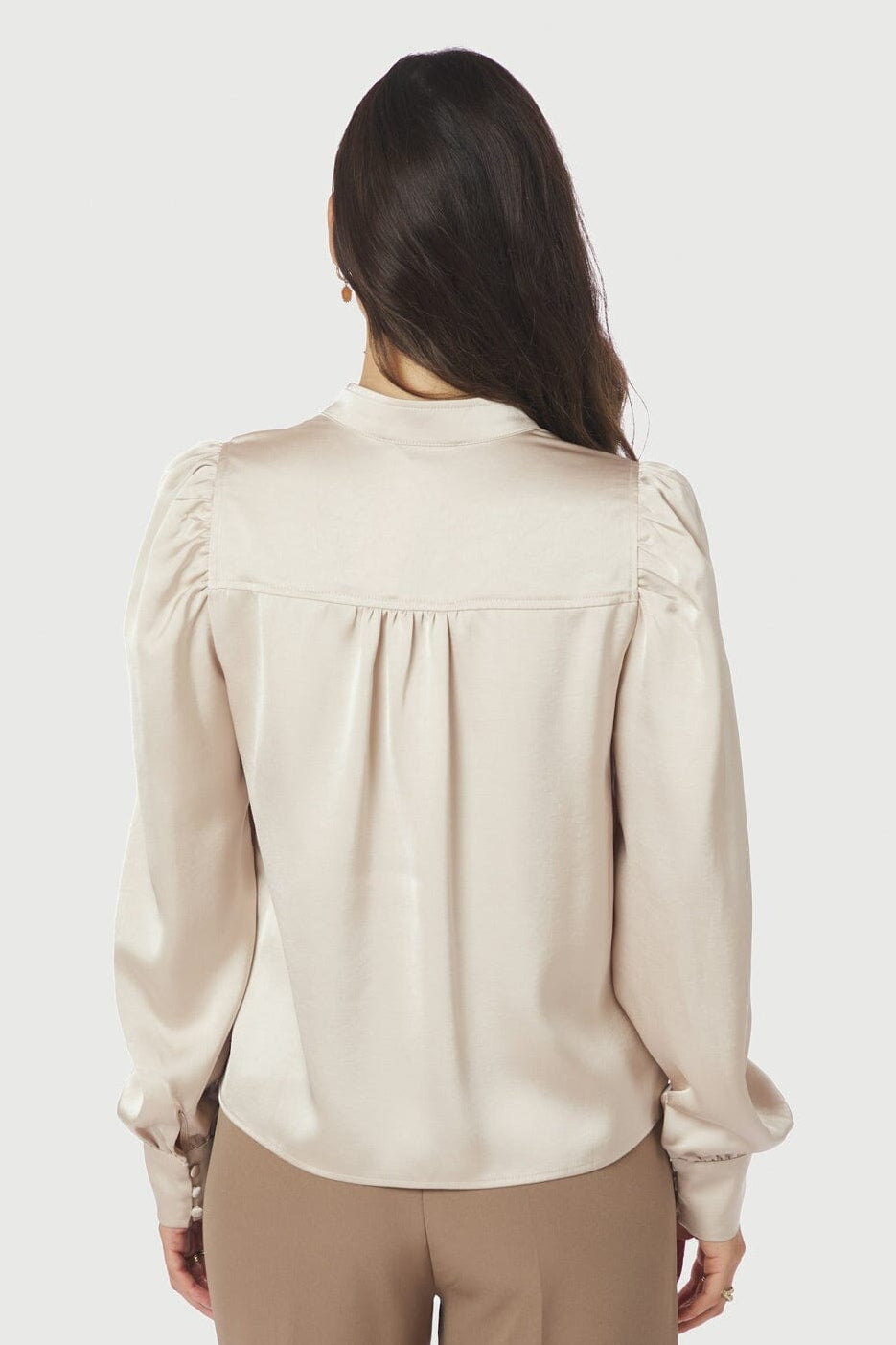 Neo Noir - Rosslyn Heavy Sateen Blouse 163769 - 720 - Champagne