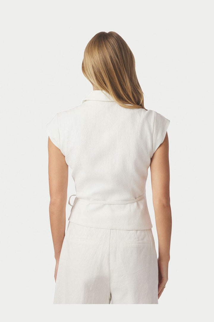Neo Noir - Salima Ramie Waistcoat 168128 - 121 - Off White