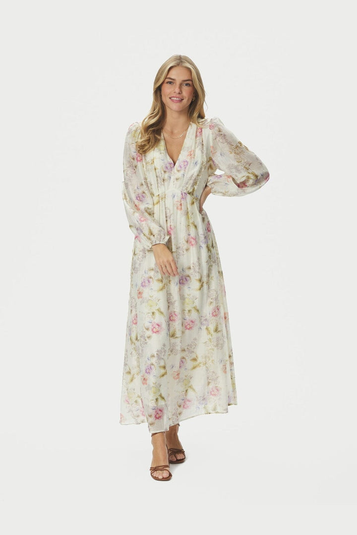 Neo Noir - Silfi Vintage Flower Dress 167921 - 121 - Off White