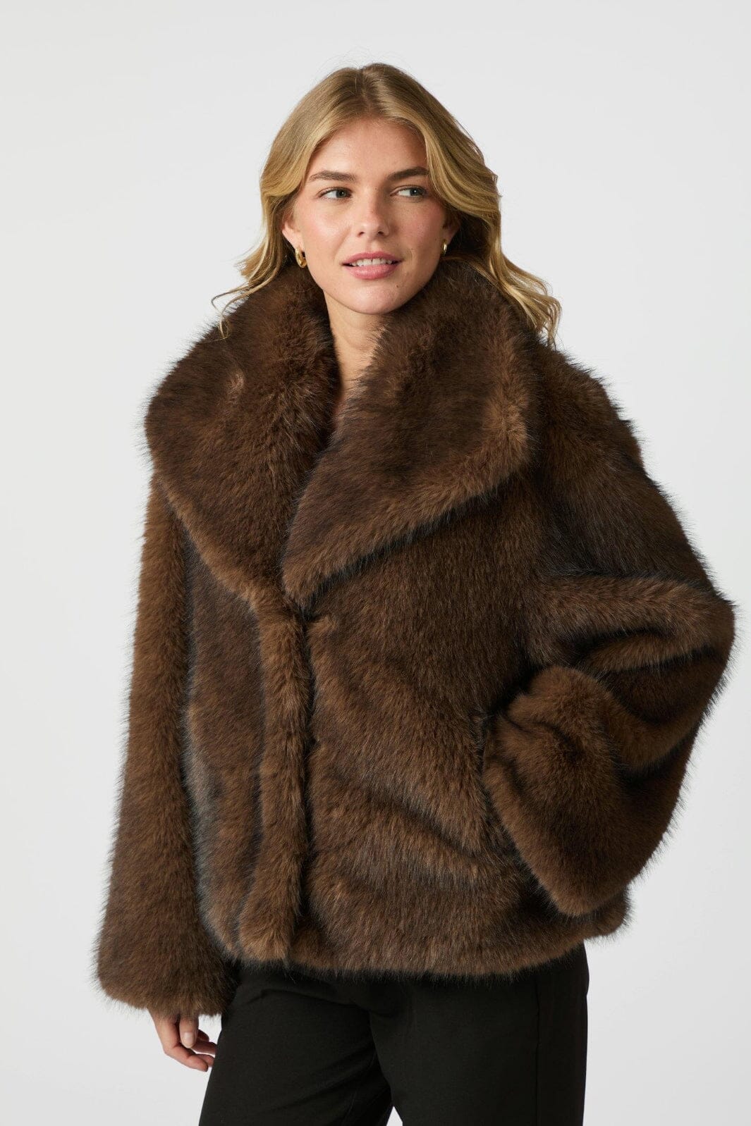 Neo Noir - Stephanie Faux Fur Jacket 162628 - 210 - Brown