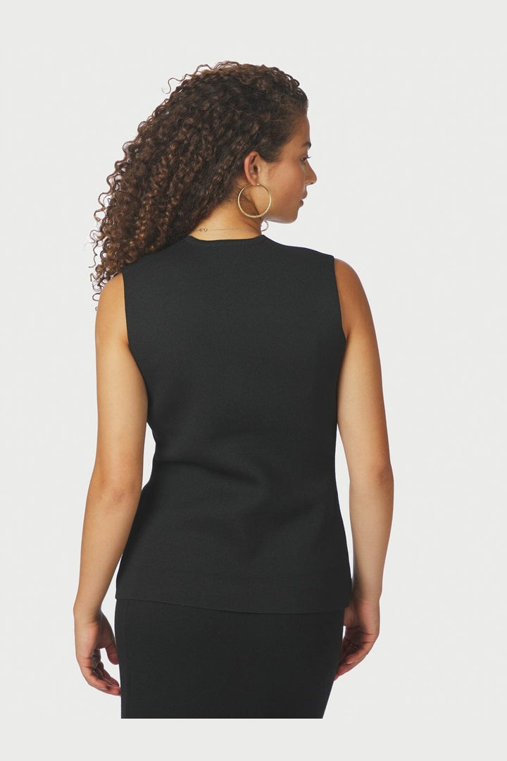 Neo Noir - Sway Smooth Knit Waistcoat 164704 - 100 - Black