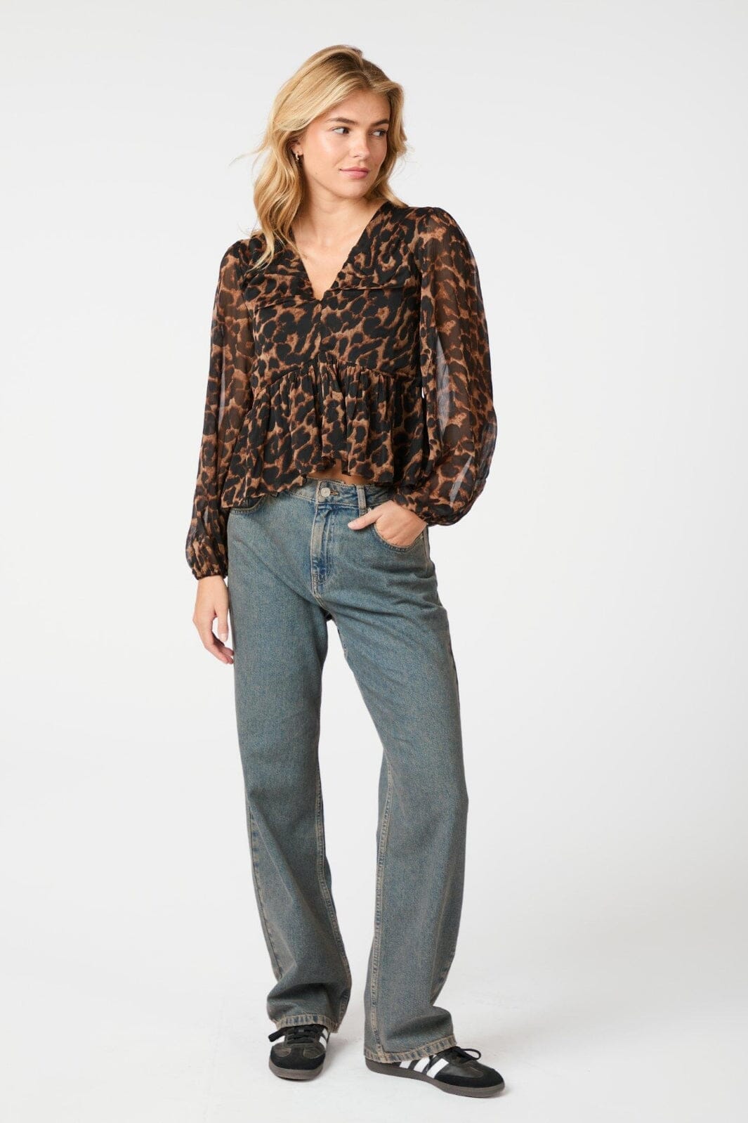 Neo Noir - Timmy Leo Blouse 164310 - Leopard