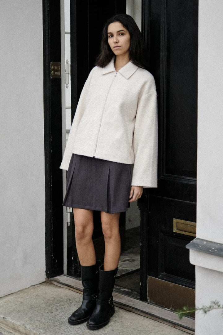 Neo Noir - Titan Soft Boucle Jacket 162865 - 121 - Off White Jakker 
