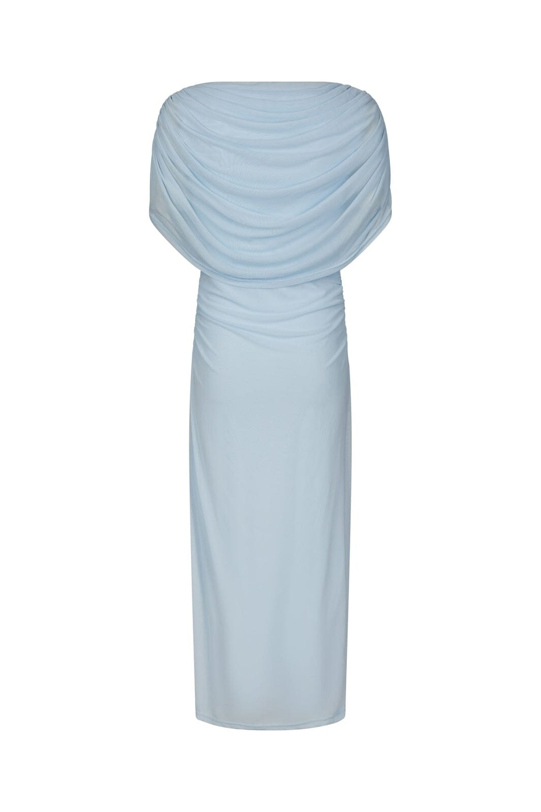 Neo Noir - Tottuna Long Drapy Mesh Dress 168451 - 145 - Light Blue