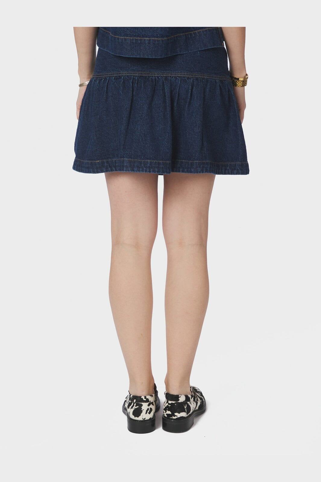 Neo Noir - Tripa Denim Frill Skirt 165971 - 140 - Blue