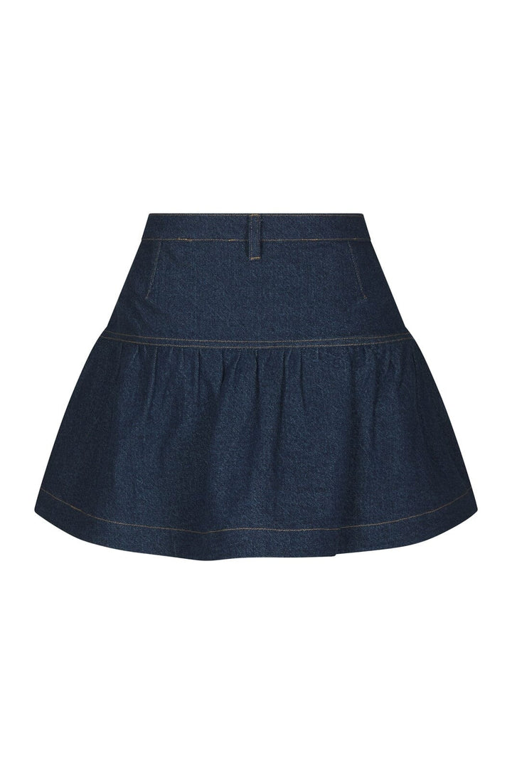 Neo Noir - Tripa Denim Frill Skirt 165971 - 140 - Blue