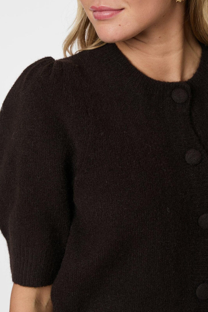 Neo Noir - Trudy Knit Cardigan 160760 - 676 - Dark Brown