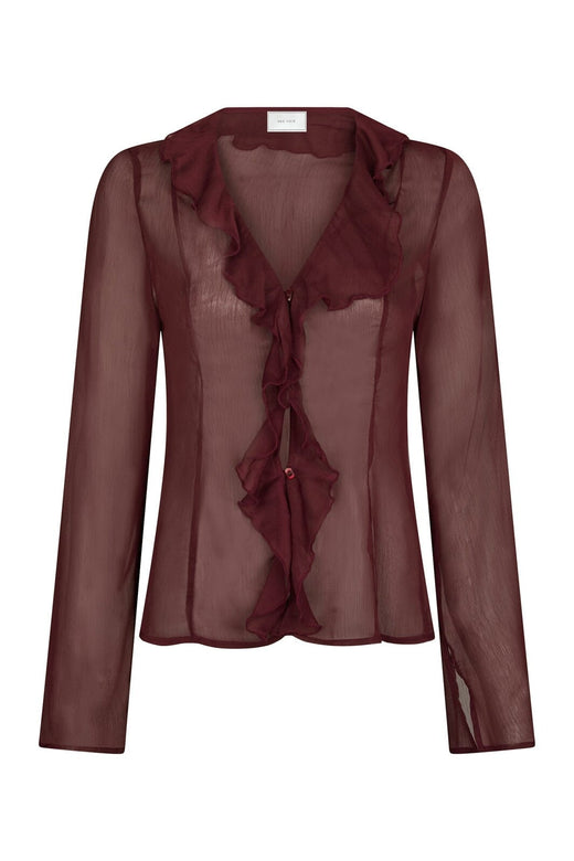 Neo Noir - Valappa Chiffon Blouse 166668 - 682 - Wine