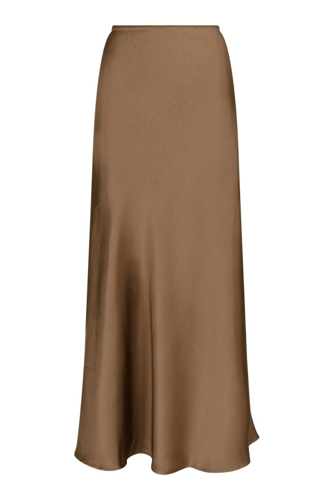 Neo Noir - Vicky Heavy Sateen Skirt - Dark Taupe