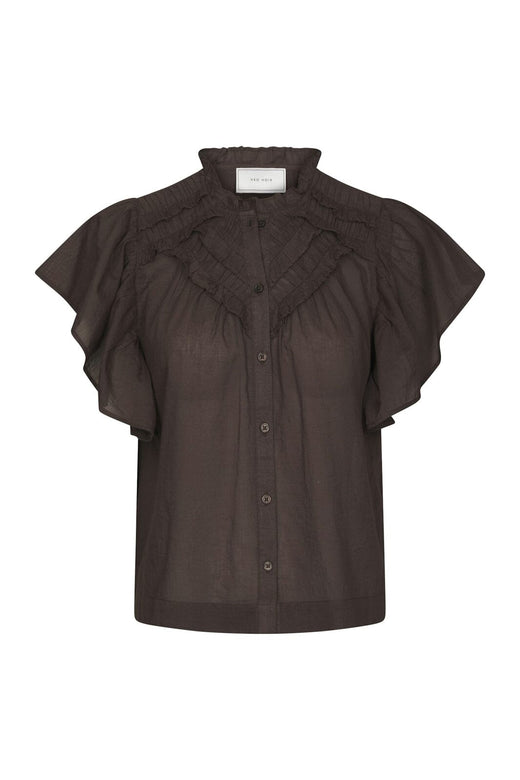 Neo Noir - Vinsa S Voile Top 169039 - 676 - Dark Brown