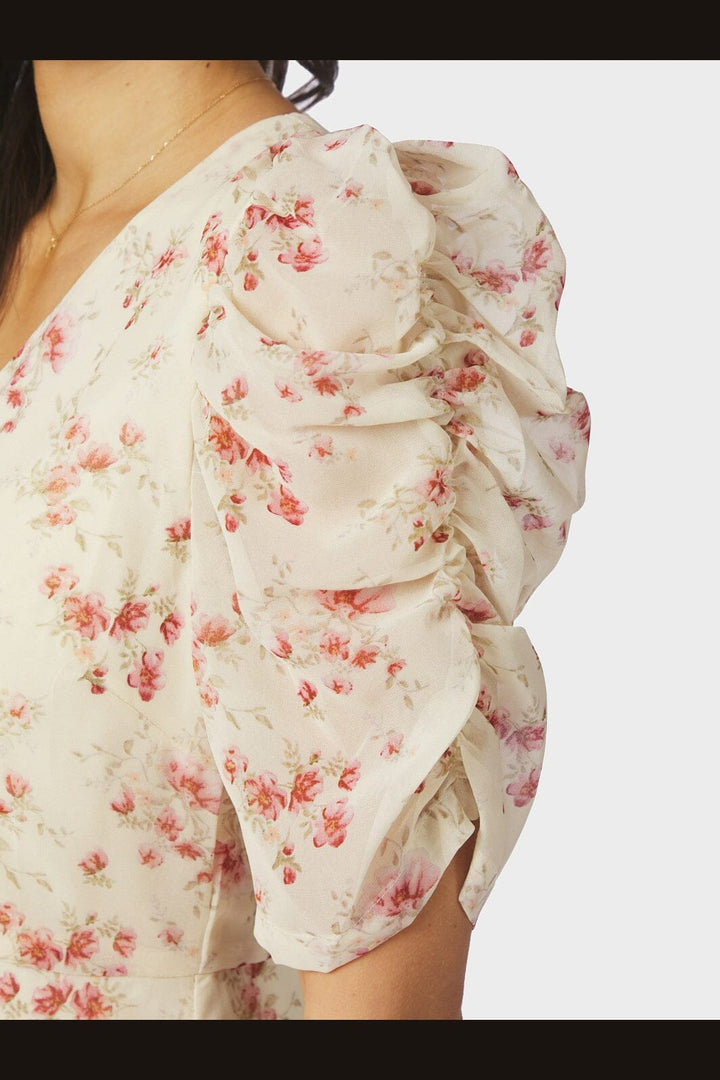 Neo Noir - Vira Floral Dress 169209 - 122 - Creme