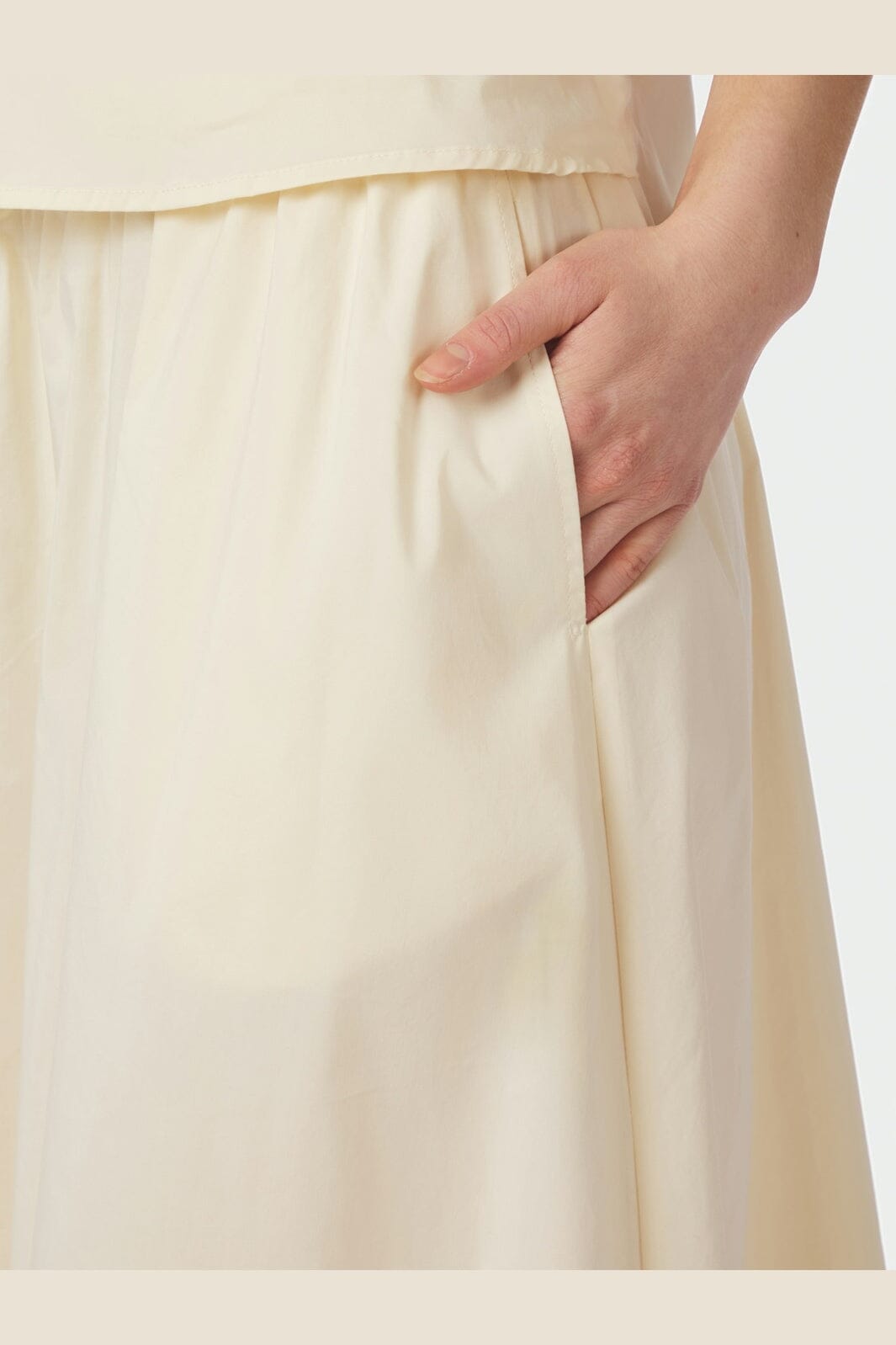 Neo Noir - Yara Long Poplin Skirt 163076 - 416 - Butter Yellow