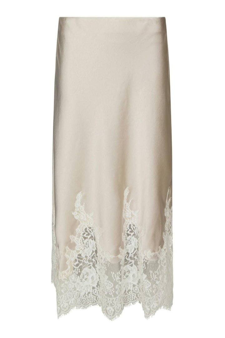Neo Noir - Yelina Heavy Sateen Skirt 169332 - 720 - Champagne Nederdele 