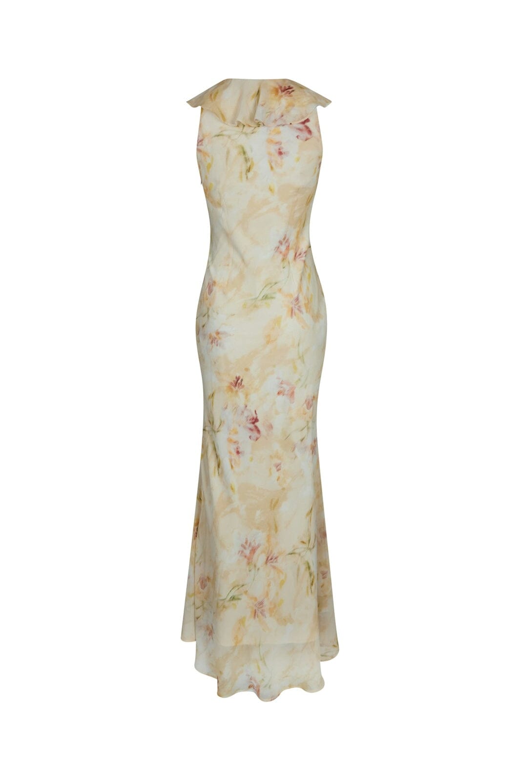 Neo Noir - Zella Chiffon Print Dress 167616 - 203 - Dusty Yellow