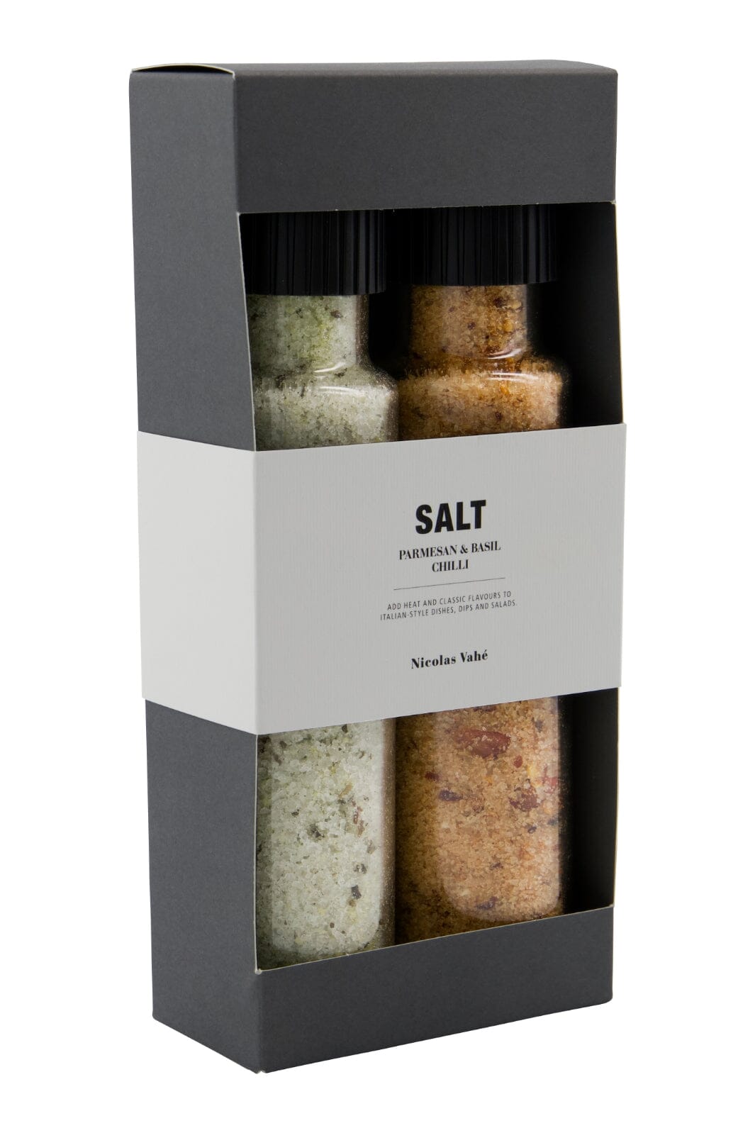 Nicolas Vahe - Gaveæske, Nicolas Vahé Parmesan & Basil salt & Chilli salt