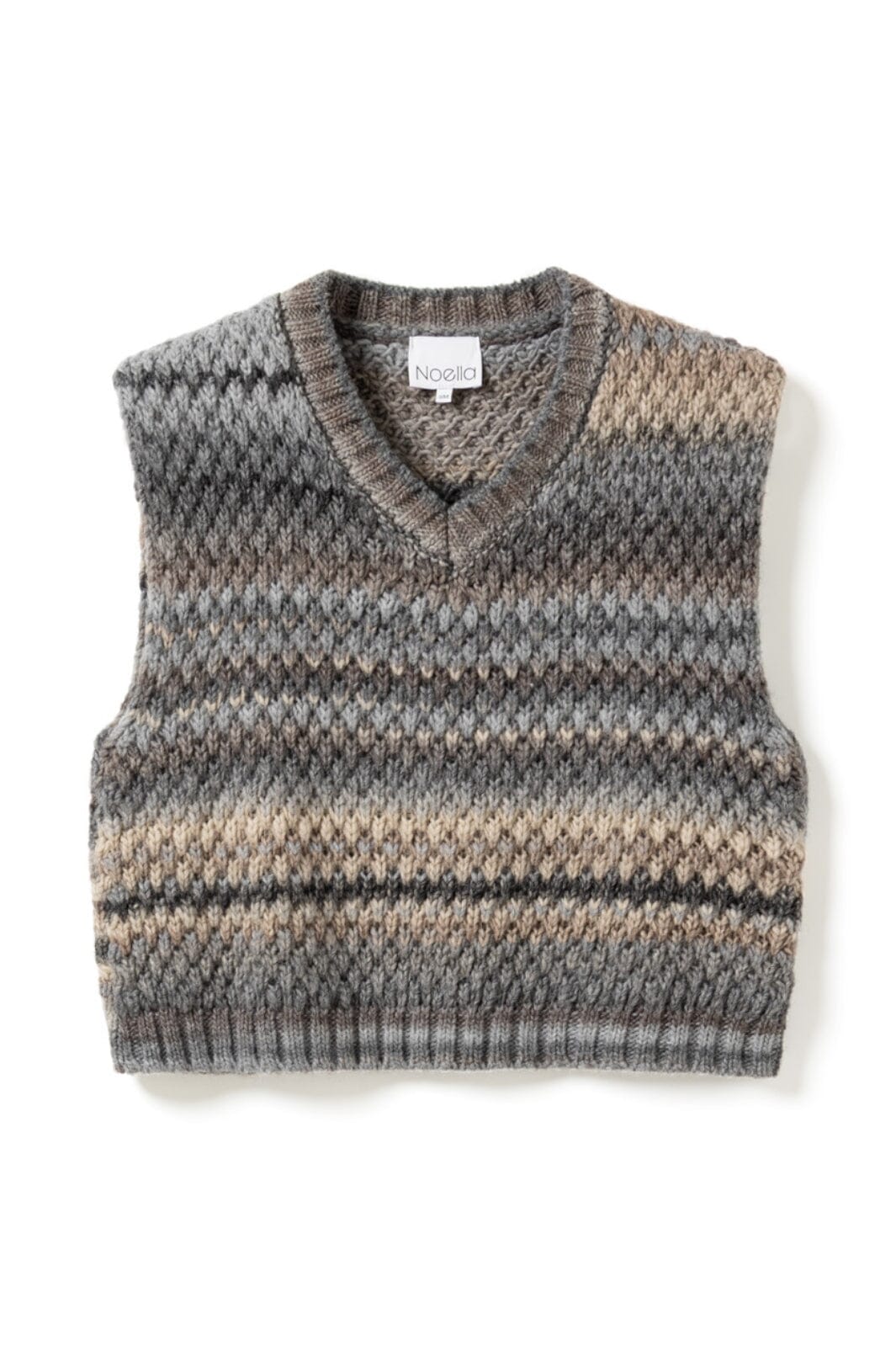 Noella - Gio Knit Vest 10872143 - 906 - Light Grey Mix Strikbluser 