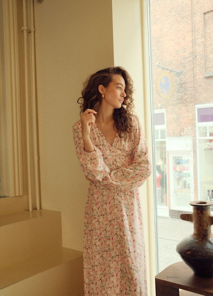 Noella - Lilith Maxi Dress 14160005 - 1389 - Cinthia Pink Print Kjoler 