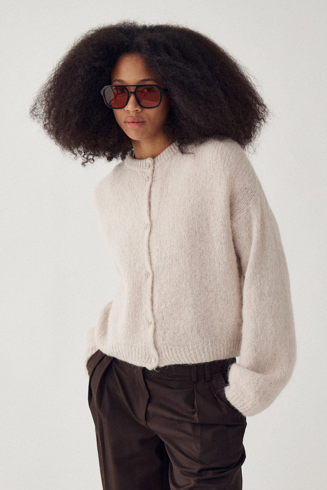 Noella - N-Kae Knit Cardigan 15950001 - 1206 - Oyster Cardigans 