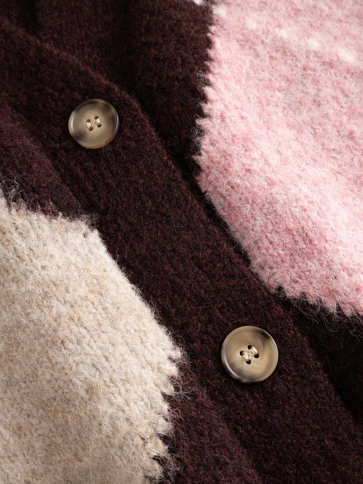 Noella - N-Laiana Knit Cardigan 14670002 - 1470 - Winetasting Mix Cardigans 