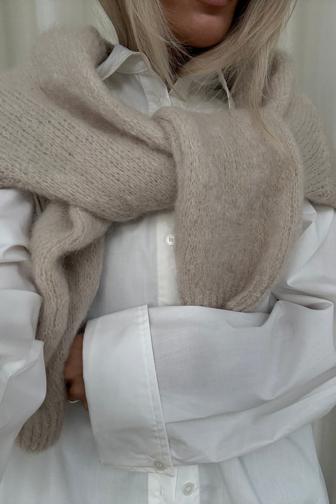 Noella - N-Latora Knit 15250002 - 023 - Beige Strikbluser 
