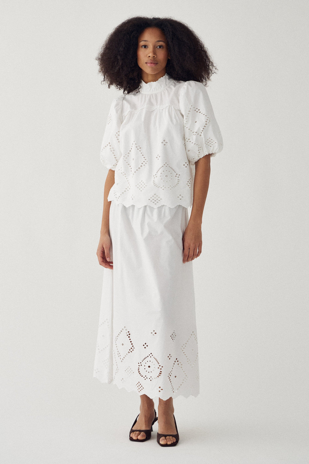 Noella - N-Marilyn Blouse 15070002 - 1249 - White Bluser 