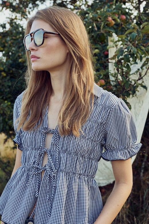 Noella - N-Marty Blouse 15840001 - 1462 - Darlyn Black Check Bluser 