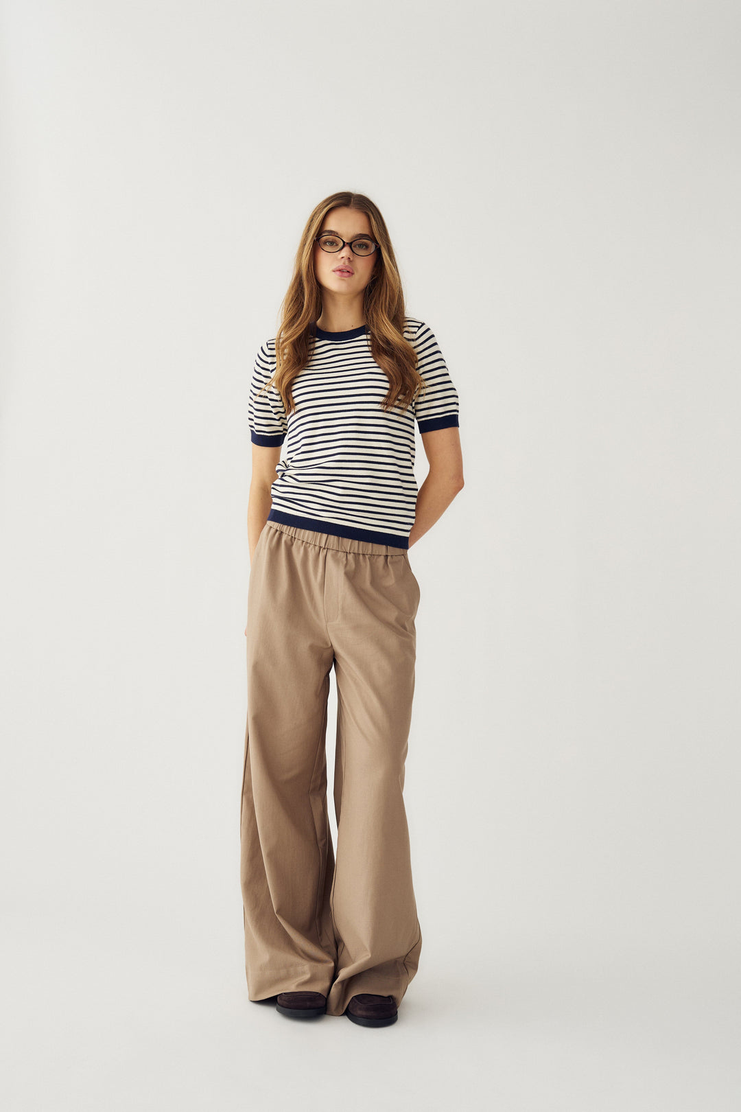 Noella - N-Muna Knit 16010001 - 1476 - Dannia Blue Stripe Strikbluser 