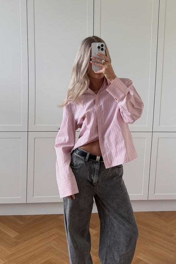 Noella - N-Myra Shirt 15360002 - 1440 - Donnie Blush Stripe Skjorter 