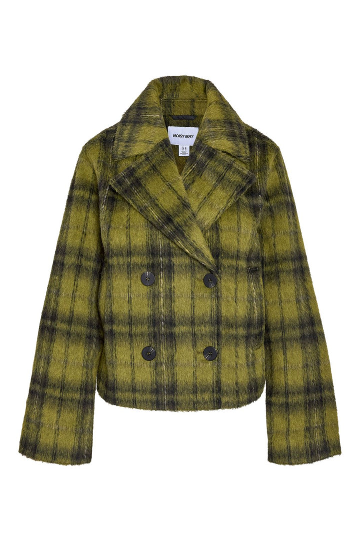 Noisy May - Nmchristina Check Jacket - 5096018 Avocado Checks