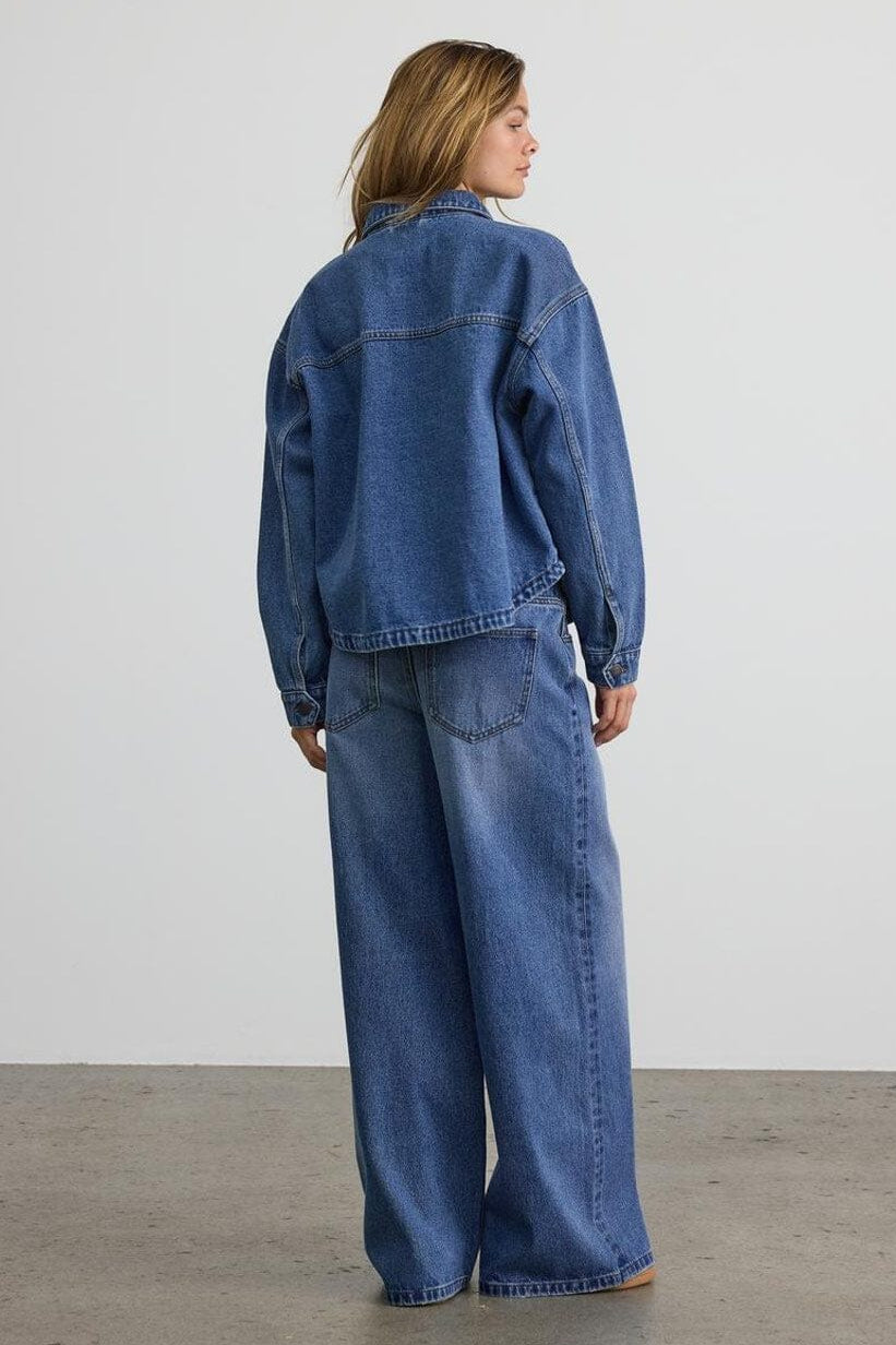 Noisy May - Nmkettie L/S Reg Jcket Vi557Mb - 4762456 Medium Blue Denim