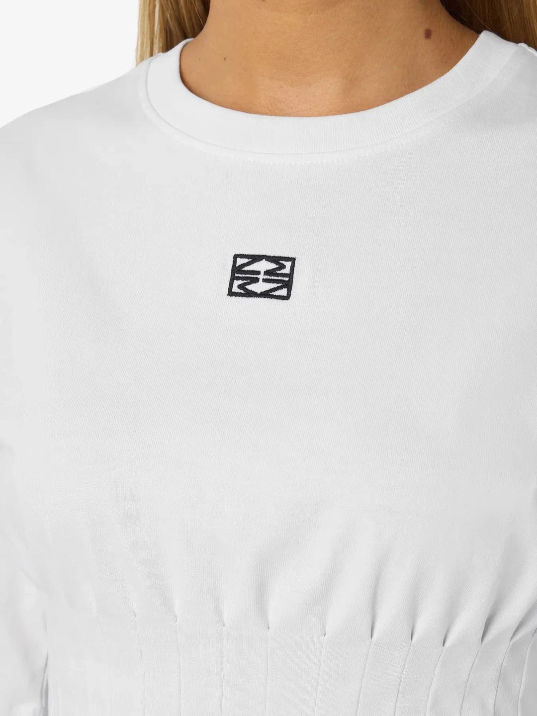 Noisy May - Nmkieran 2/4 Fitted Logo T-Shirt Fwd - 4954047 Bright White Nm Logo T-shirts 