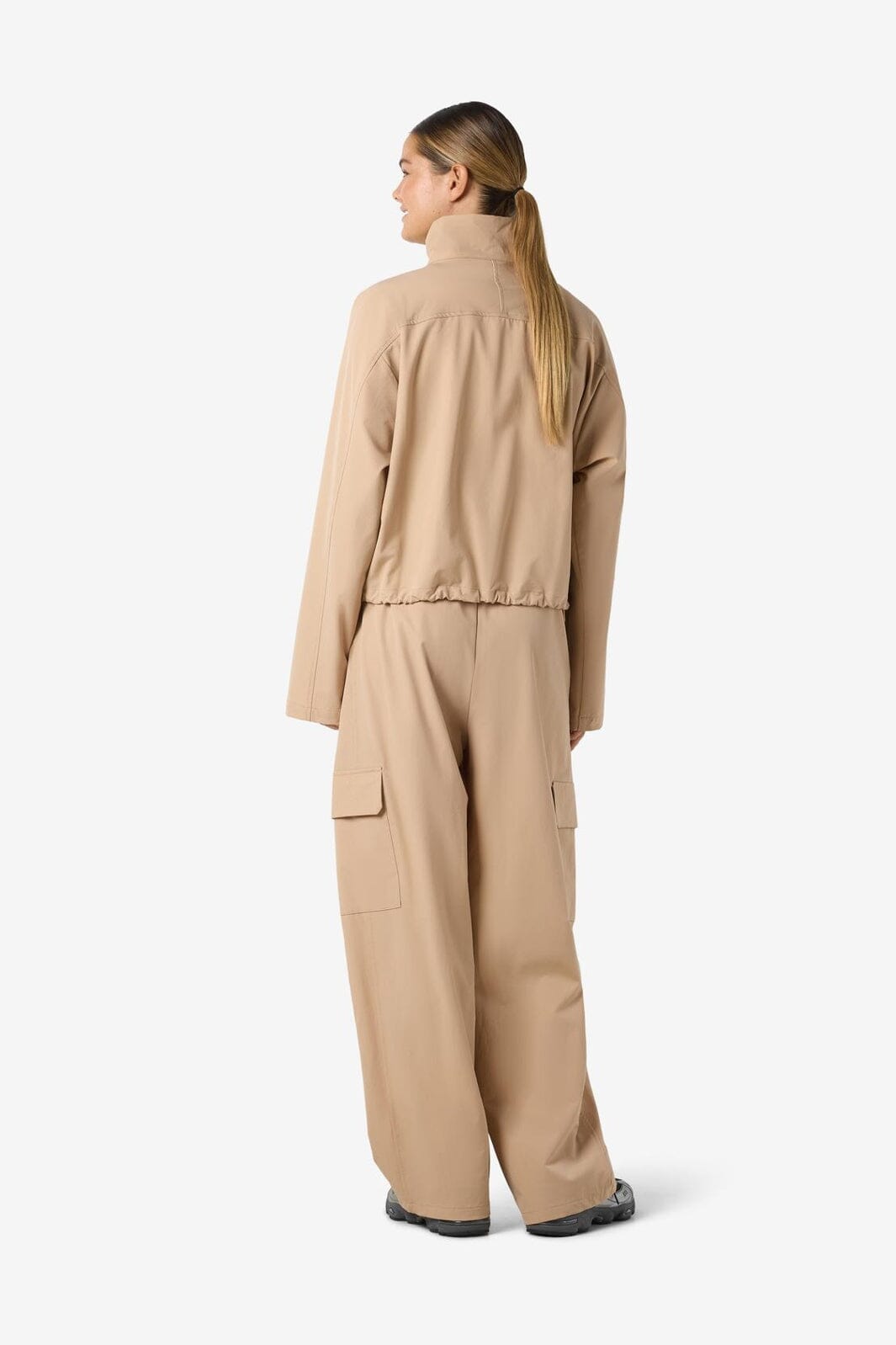 Noisy May - Nmkirby L/S Highneck Zip Jacket - 5091368 White Pepper