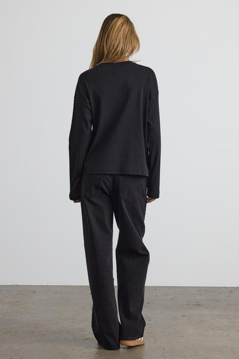 Noisy May - Nmmocca L/S Regular Fit Top Fwd - 4793254 Black