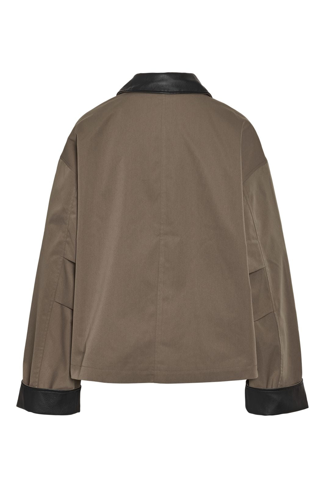 Noisy May - Nmnora Pu Collar Jacket Dd - 4788717 Morel Black