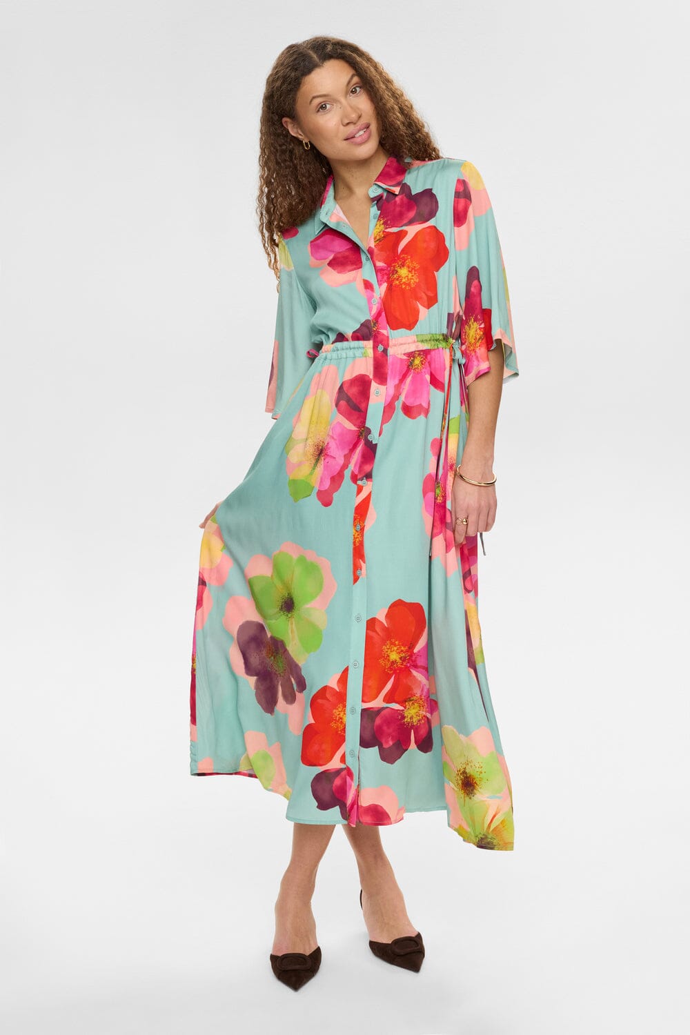 Nümph - Nutassy Long Dress 707193 - Harbor Gray Kjoler 