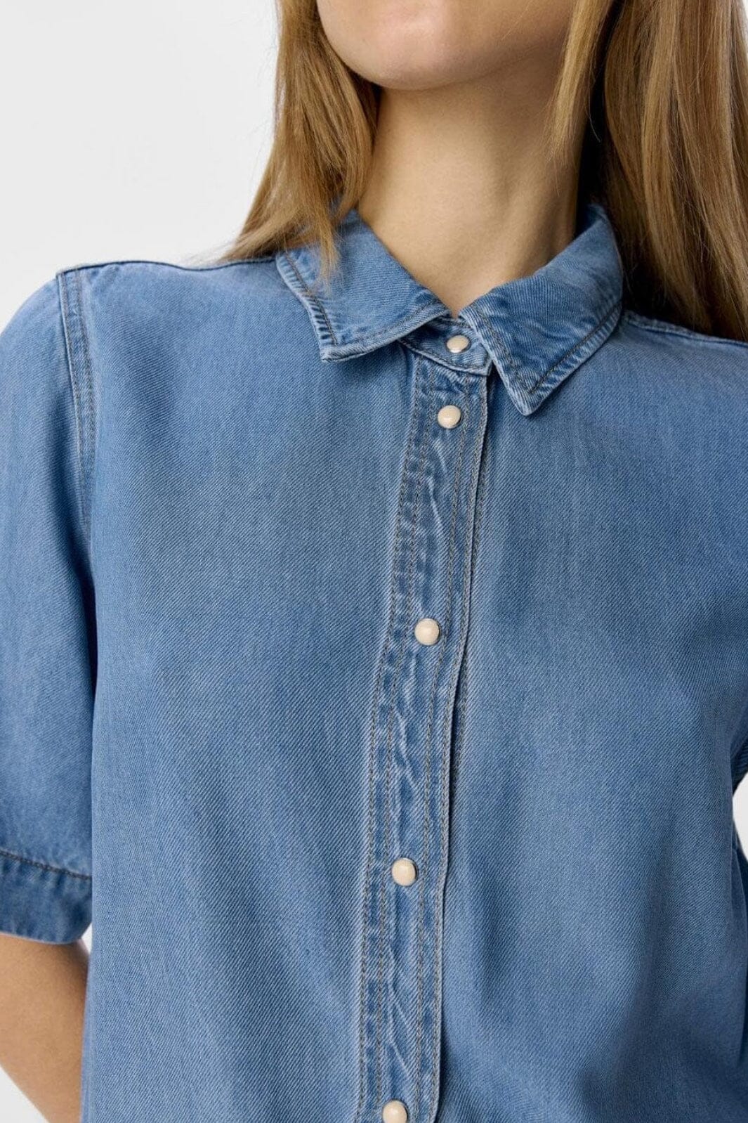 Object - Objframe 2/4 Re Denim Dress - 4656588 Light Blue Denim