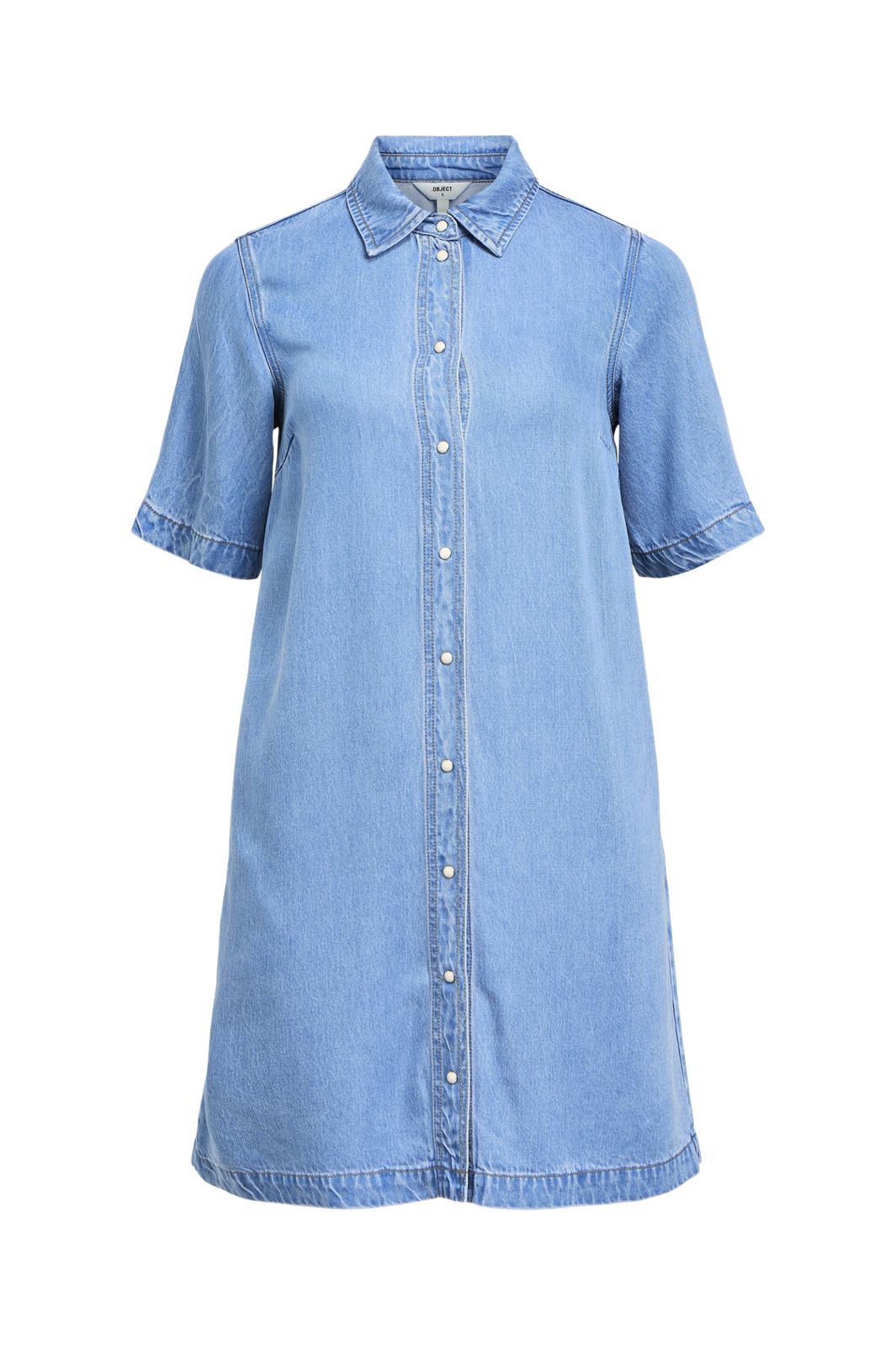 Object - Objframe 2/4 Re Denim Dress - 4656588 Light Blue Denim
