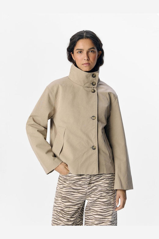 Object - Objgro Re Short Jacket - 4668396 Desert Taupe